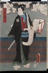 Bando Takesaburo, 1855 (coloured woodblock print)